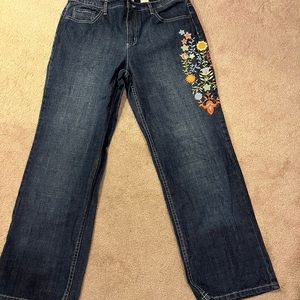Talbots Stretch petite embroidered Jeans